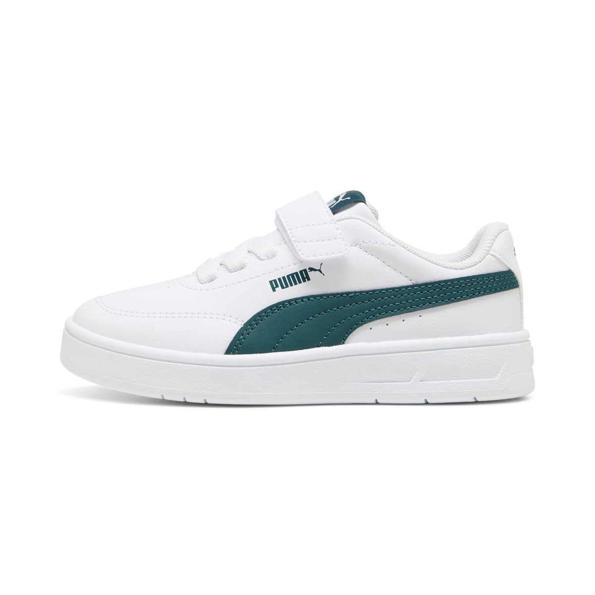 PUMA Court Classic Clean sneakers, Groen/Wit, Maat 32,5