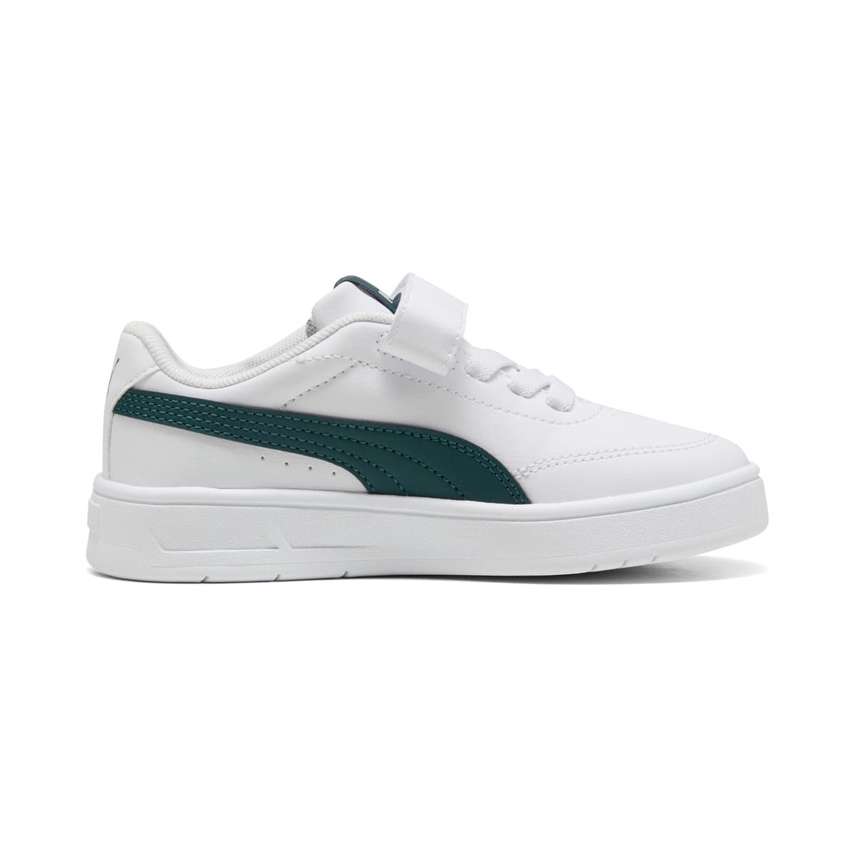 PUMA Court Classic Clean sneakers, Groen/Wit, Maat 32,5 thumbnail 3