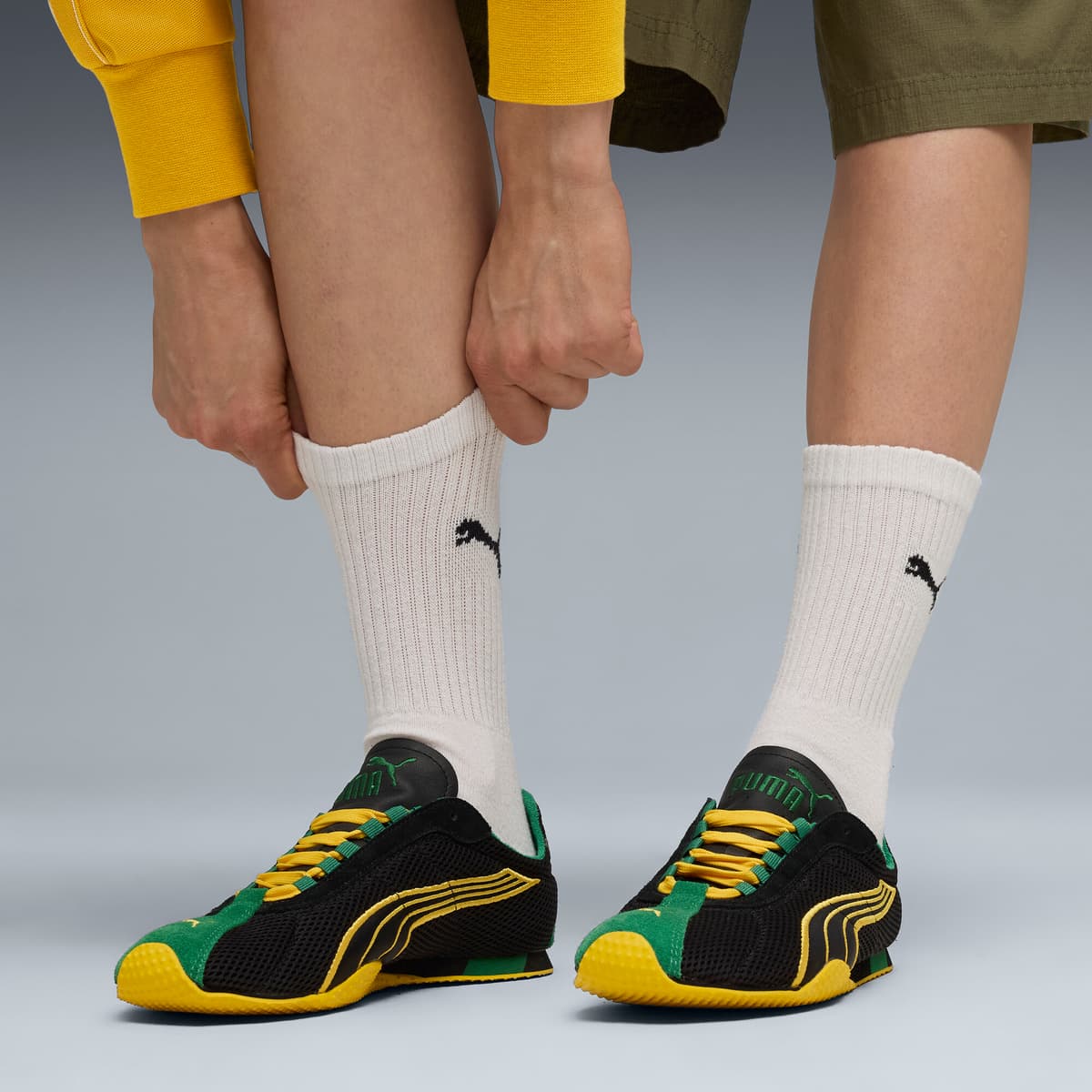 PUMA H-Street uniseks sneakers, Zwart/Geel, Maat 38,5 thumbnail 8