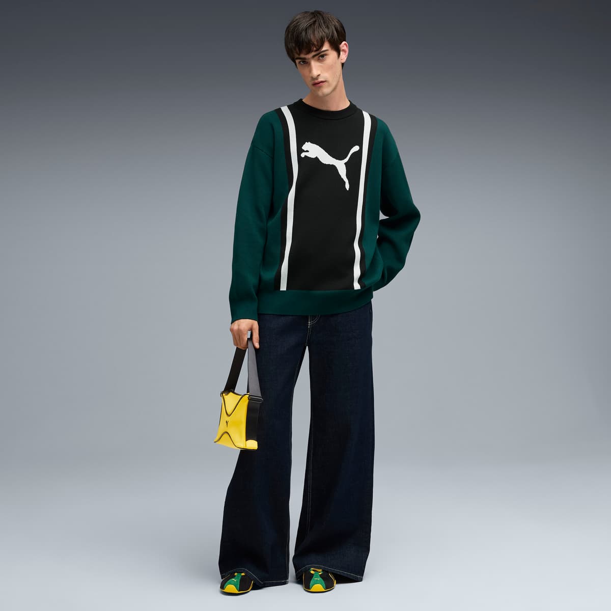 PUMA H-Street uniseks sneakers, Zwart/Geel, Maat 38,5 thumbnail 7