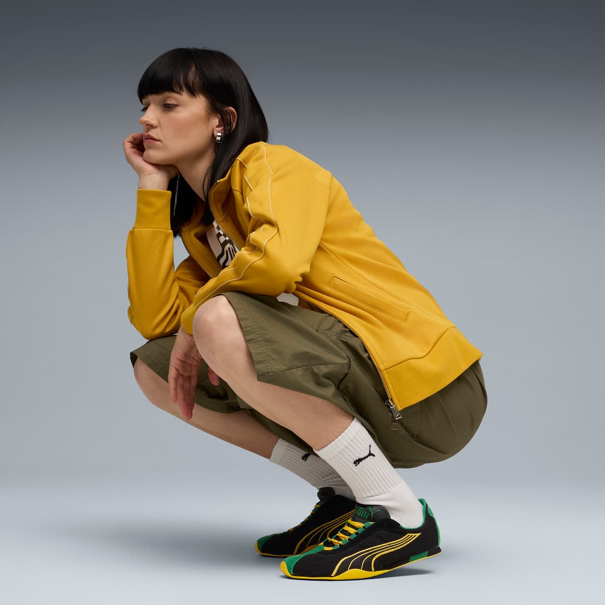 PUMA H-Street uniseks sneakers, Zwart/Geel, Maat 38,5 thumbnail 9