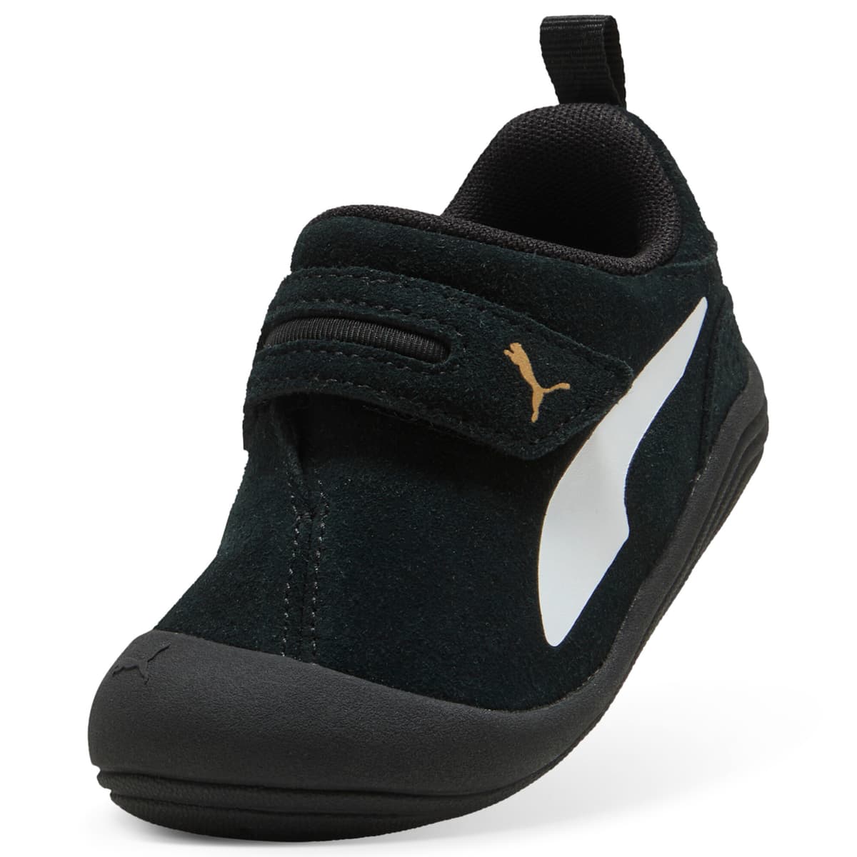 PUMA Kitten Premium sneakers, Zwart/Wit/Goud, Maat 18 thumbnail 3