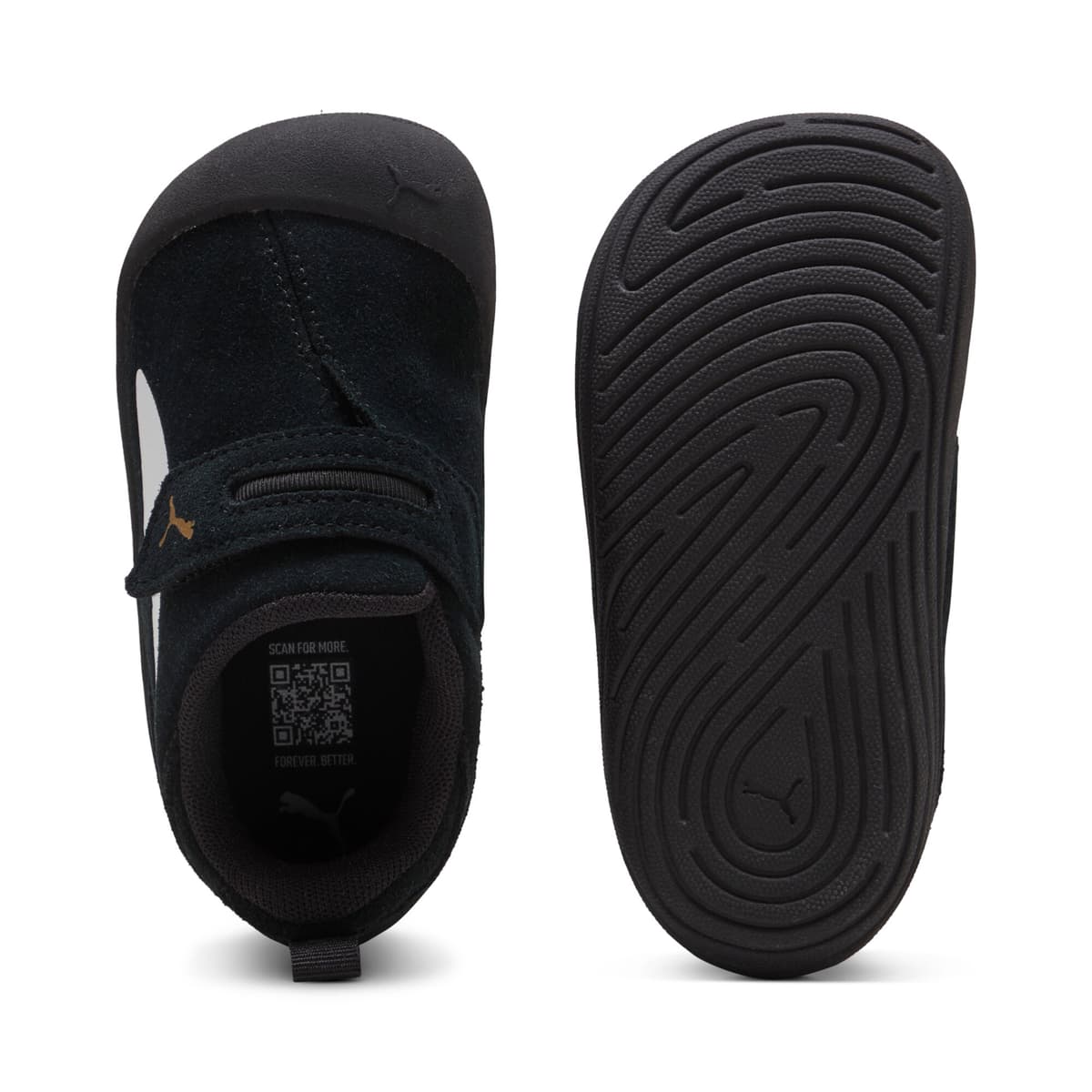 PUMA Kitten Premium sneakers, Zwart/Wit/Goud, Maat 18 thumbnail 5