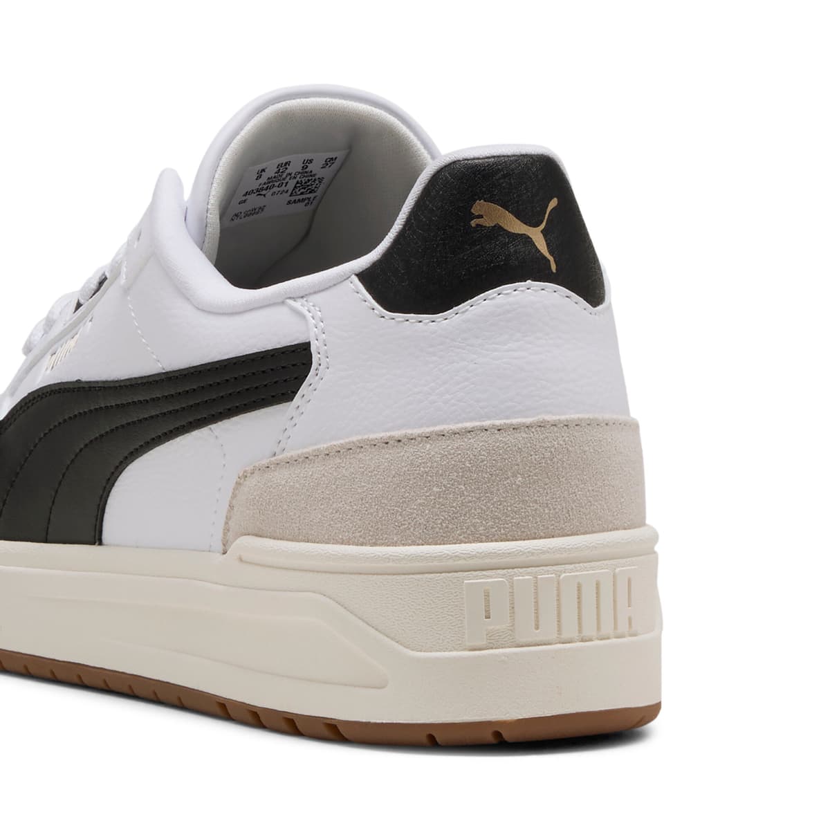 PUMA Shuffle Downtown uniseks sneakers, Zwart/Grijs/Wit, Maat 45 thumbnail 5