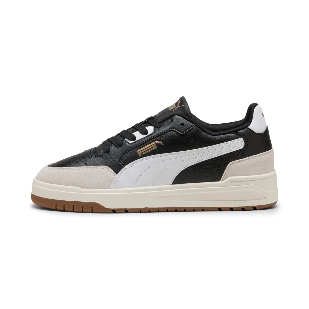 PUMA Shuffle Downtown uniseks sneakers, Zwart/Grijs/Wit, Maat 37,5
