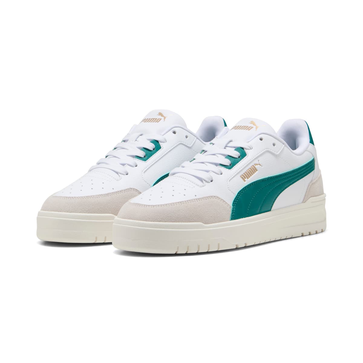 PUMA Shuffle Downtown uniseks sneakers, Groen/Grijs/Wit, Maat 47 thumbnail 6