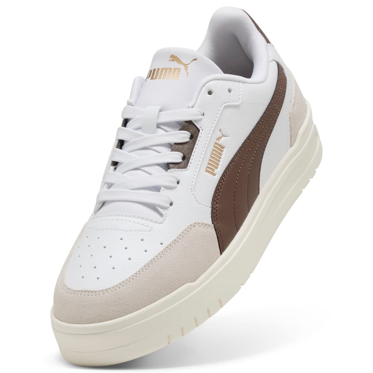 PUMA Shuffle Downtown uniseks sneakers, Grijs/Wit/Brons, Maat 38,5 thumbnail 2