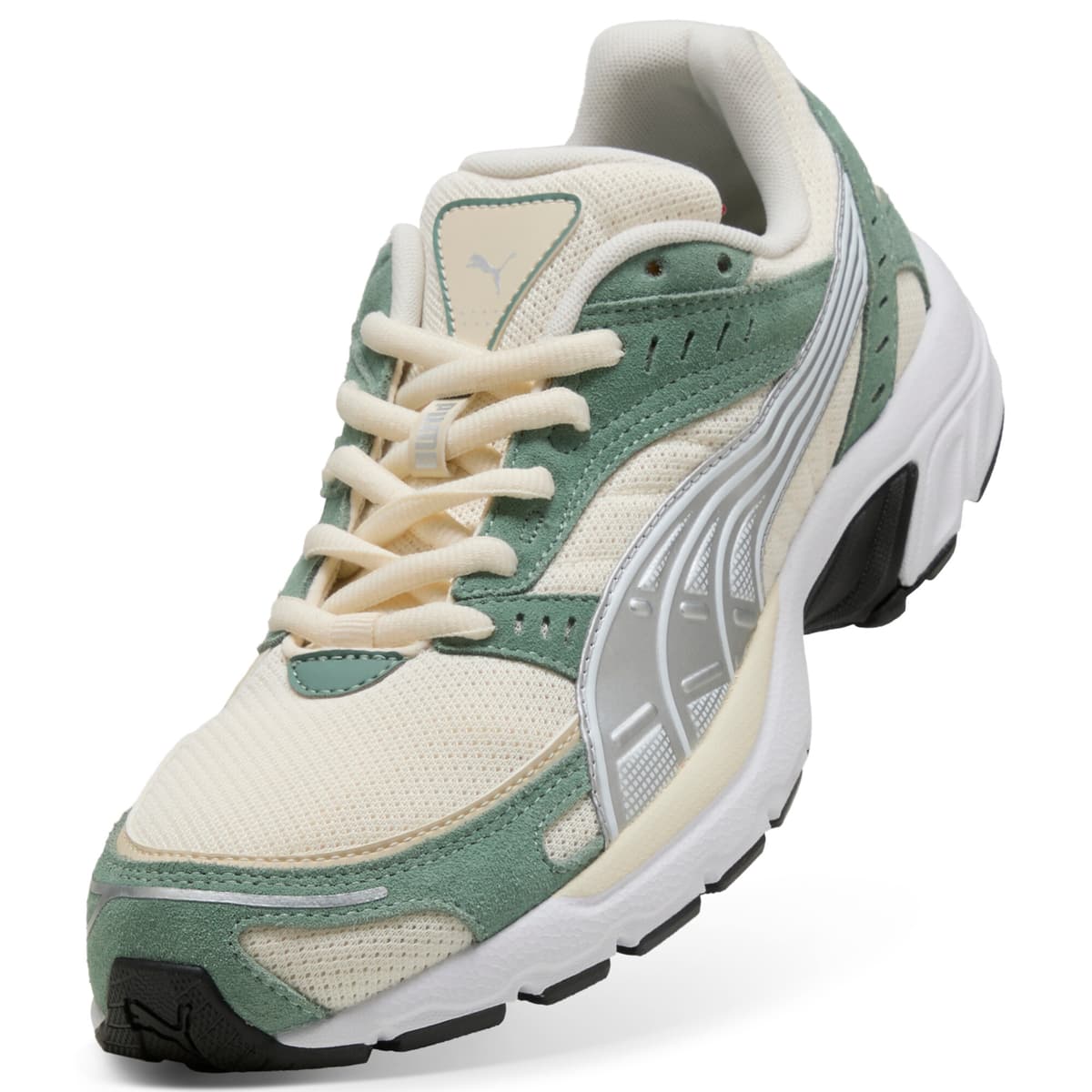 PUMA C25K uniseks sneakers, Groen/Zilver, Maat 38,5 thumbnail 2