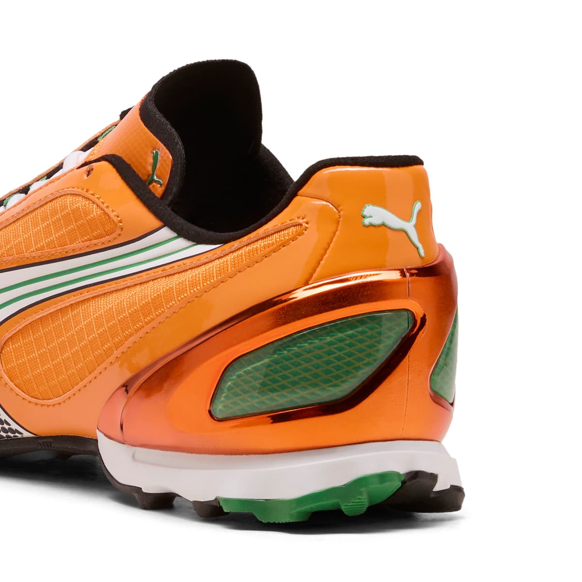PUMA V-S1 TotalEnergies CAF Africa Cup of Nations sneakers Uniseks, Wit/Oranje, Maat 45 thumbnail 5
