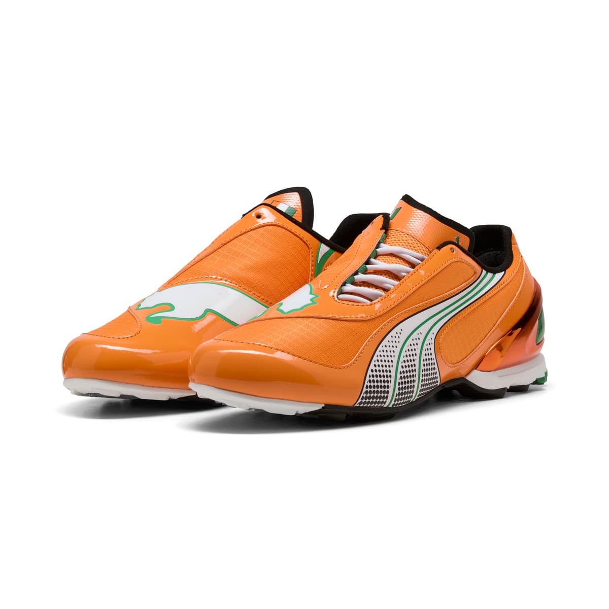 PUMA V-S1 TotalEnergies CAF Africa Cup of Nations sneakers Uniseks, Wit/Oranje, Maat 45 thumbnail 6