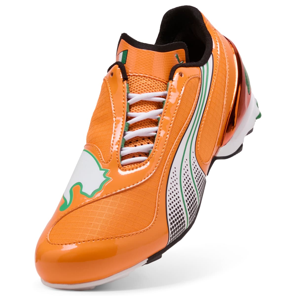 PUMA V-S1 TotalEnergies CAF Africa Cup of Nations sneakers Uniseks, Wit/Oranje, Maat 45 thumbnail 2