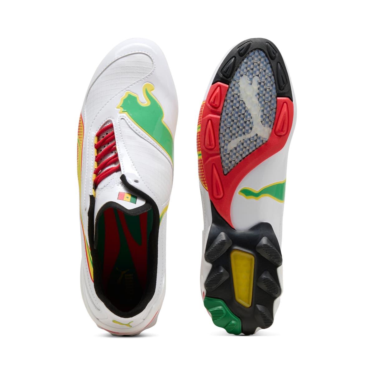 PUMA V-S1 TotalEnergies CAF Africa Cup of Nations sneakers Uniseks, Rood/Wit, Maat 37 thumbnail 4