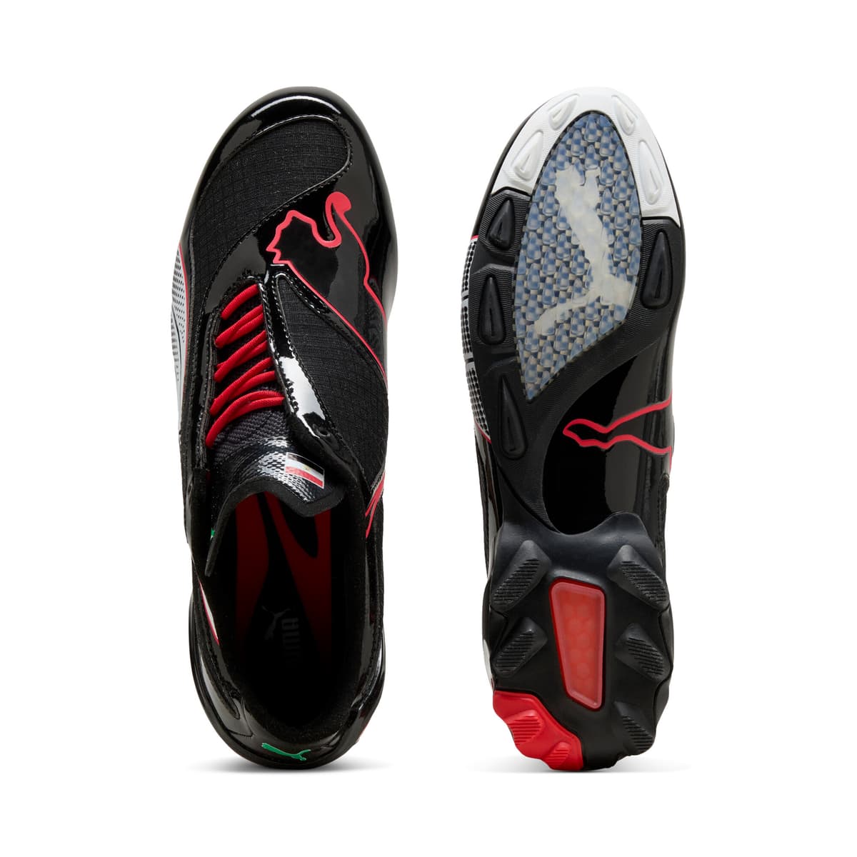 PUMA V-S1 TotalEnergies CAF Africa Cup of Nations sneakers Uniseks, Zwart/Rood, Maat 42,5 thumbnail 4
