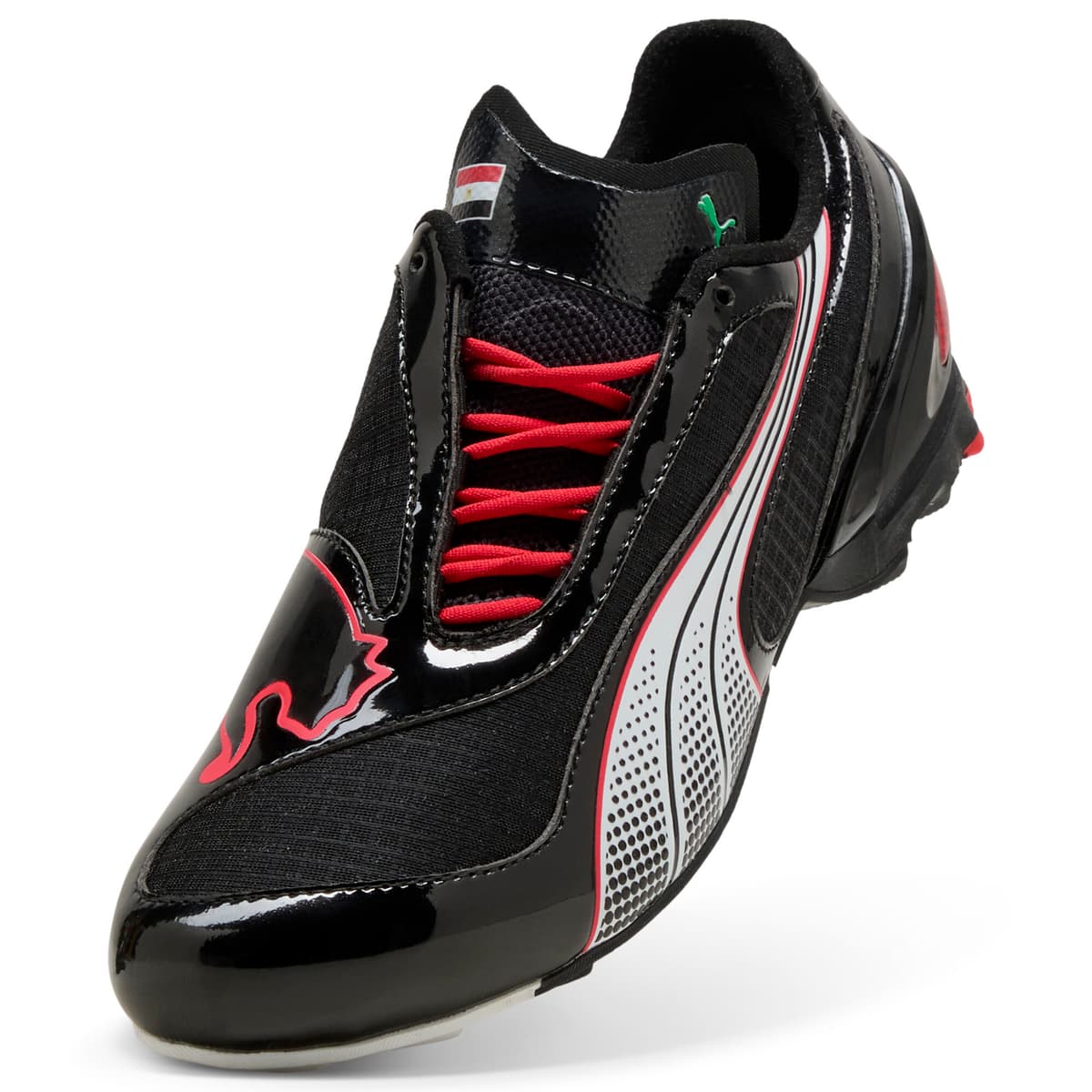 PUMA V-S1 TotalEnergies CAF Africa Cup of Nations sneakers Uniseks, Zwart/Rood, Maat 42,5 thumbnail 2