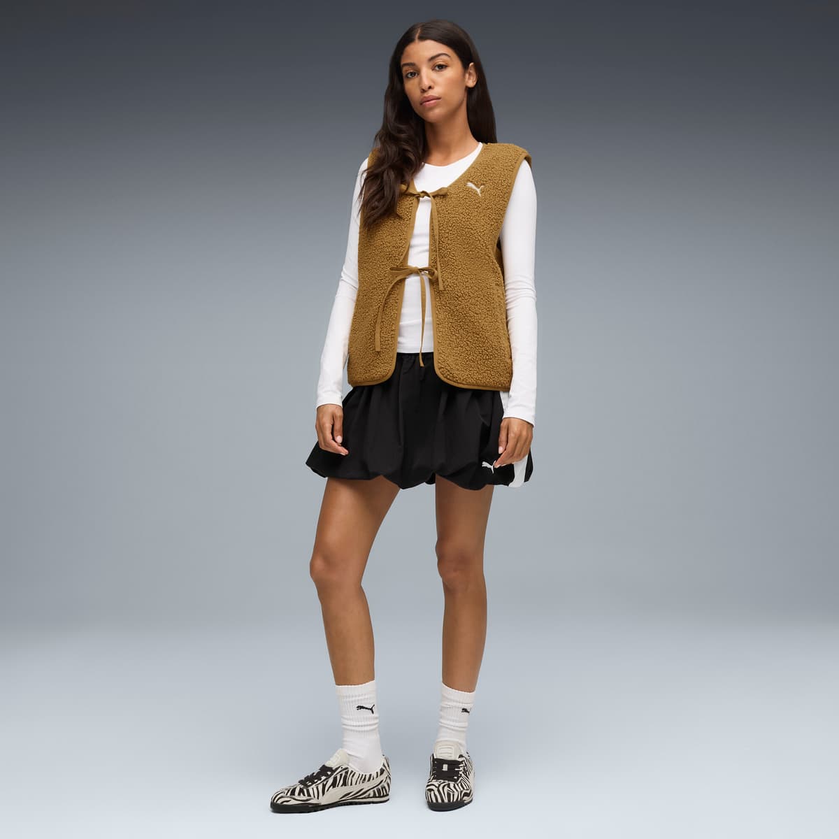 PUMA Arizona Zebra sneakers voor Dames, Zwart/Wit, Maat 40 thumbnail 7