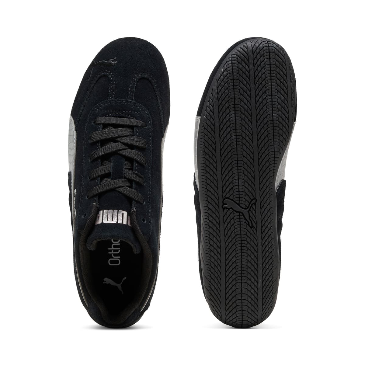 PUMA Speedcat Metallic Safari sneakers voor Dames, Zwart/Zilver, Maat 38 thumbnail 4