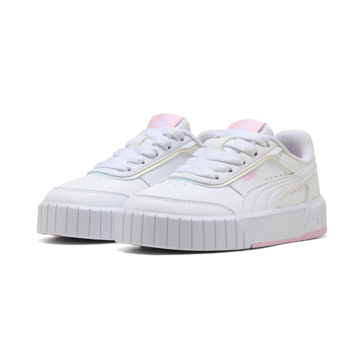 PUMA Carina Mia Holo sneakers voor Dames, Roze/Wit, Maat 31