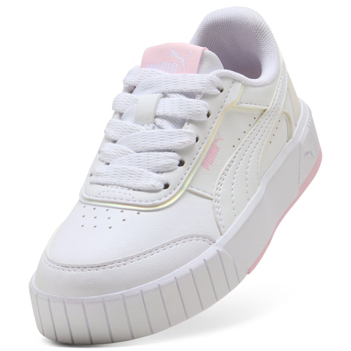 PUMA Carina Mia Holo sneakers voor Dames, Roze/Wit, Maat 31 thumbnail 2