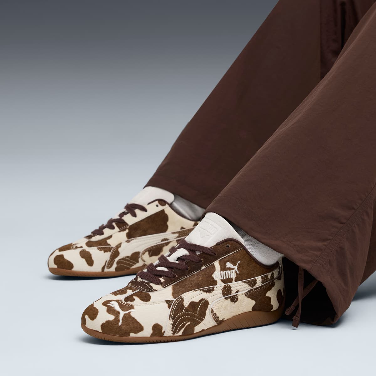 PUMA Speedcat sneakers met koeienprint voor Dames, Bruin, Maat 35,5 thumbnail 8