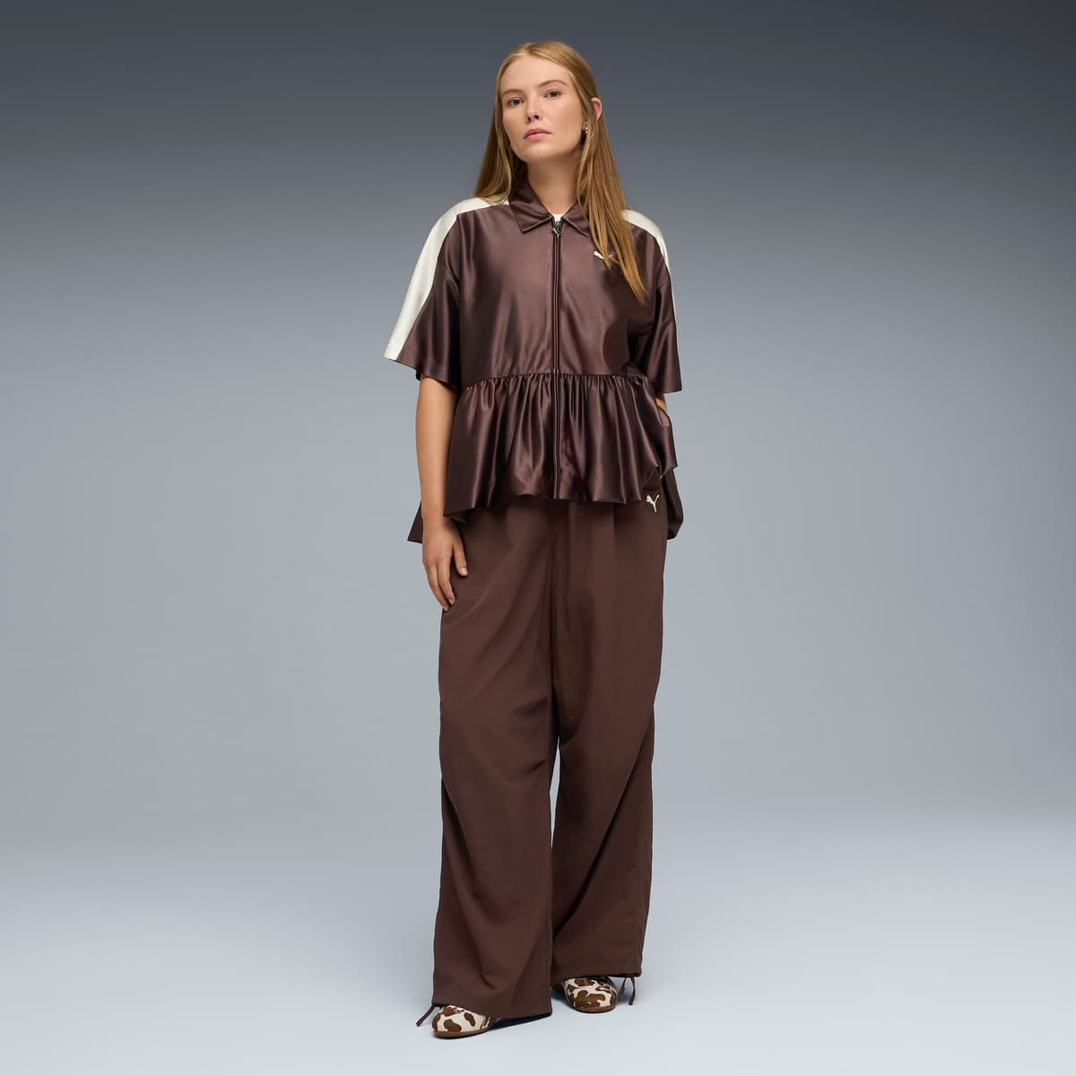 PUMA Speedcat sneakers met koeienprint voor Dames, Bruin, Maat 35,5 thumbnail 7