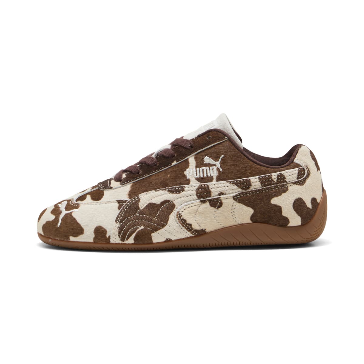 PUMA Speedcat sneakers met koeienprint voor Dames, Bruin, Maat 35,5