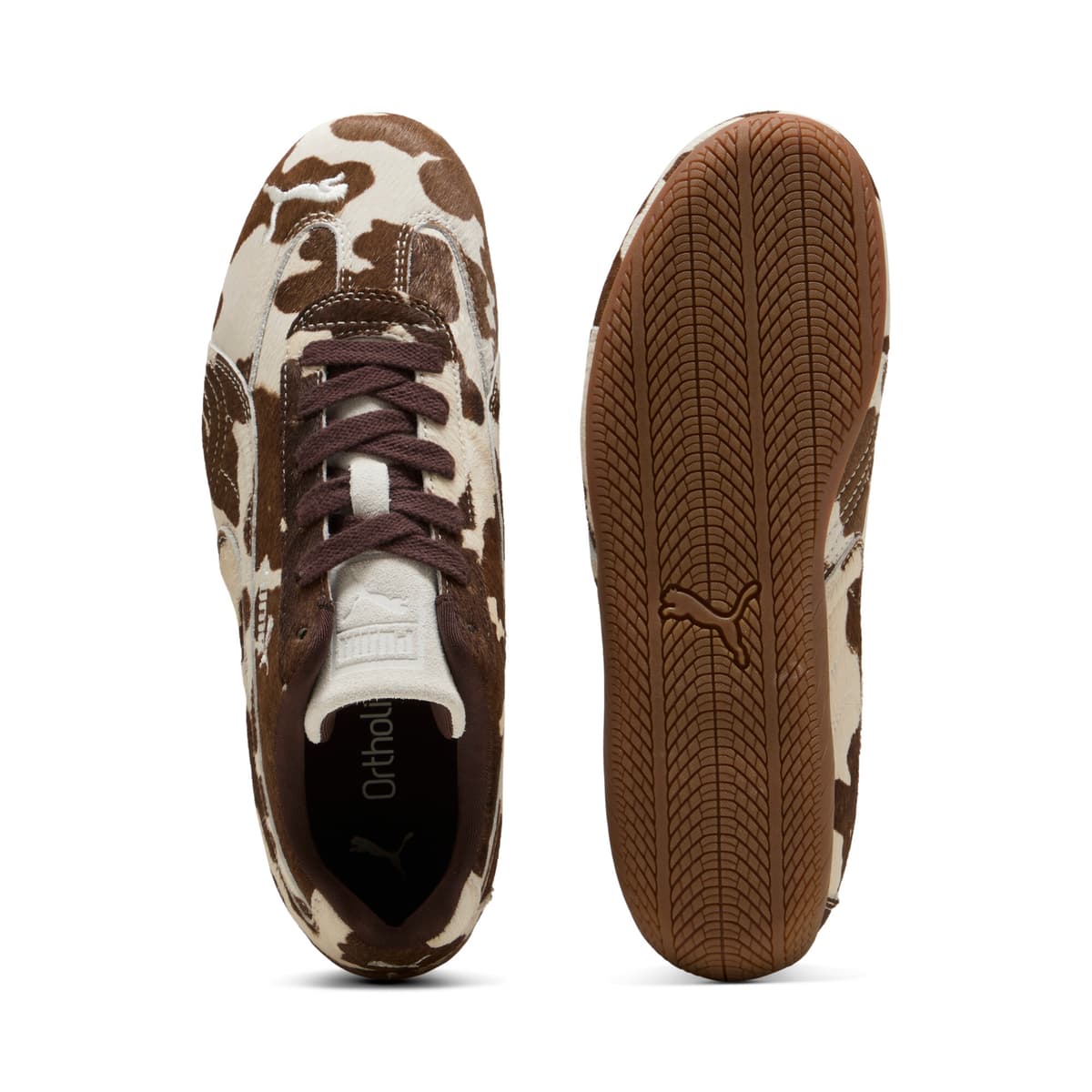 PUMA Speedcat sneakers met koeienprint voor Dames, Bruin, Maat 35,5 thumbnail 4
