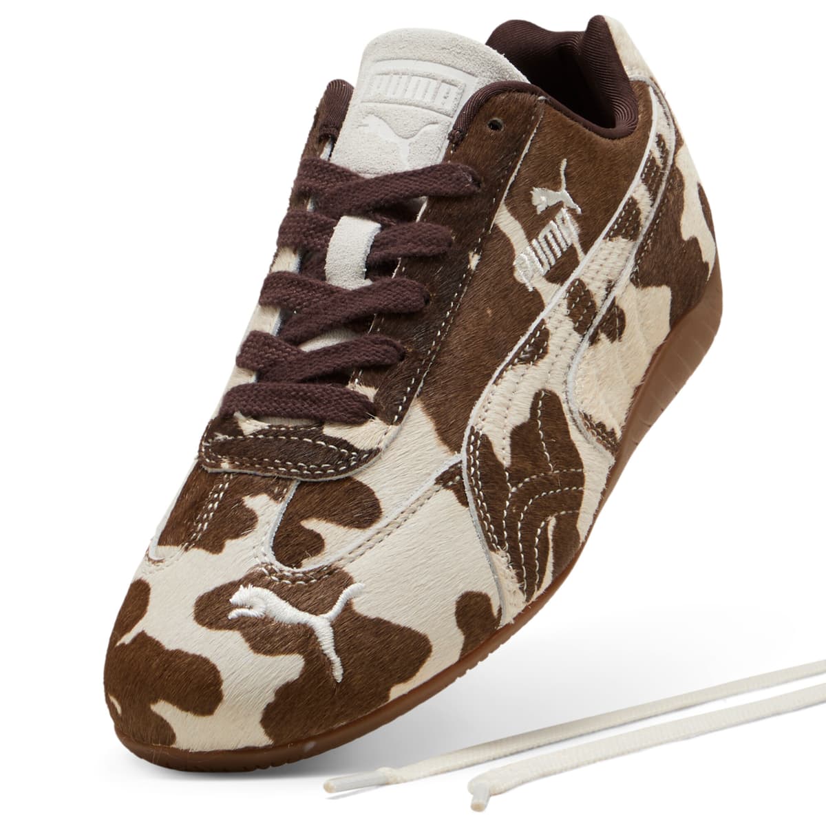 PUMA Speedcat sneakers met koeienprint voor Dames, Bruin, Maat 35,5 thumbnail 2