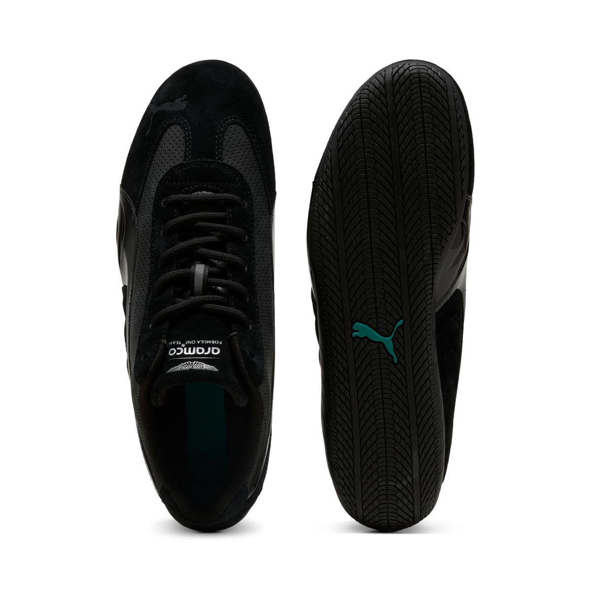 PUMA x ASTON MARTIN ARAMCO F1Â® TEAM Speedcat uniseks sneakers, Groen/Zwart, Maat 44,5 thumbnail 5
