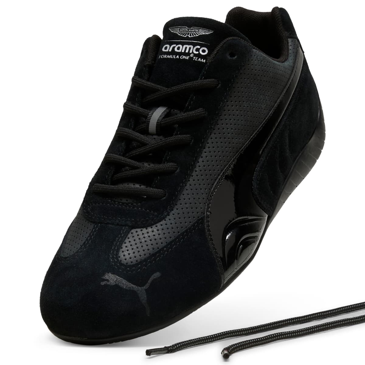 PUMA x ASTON MARTIN ARAMCO F1Â® TEAM Speedcat uniseks sneakers, Groen/Zwart, Maat 44,5 thumbnail 3