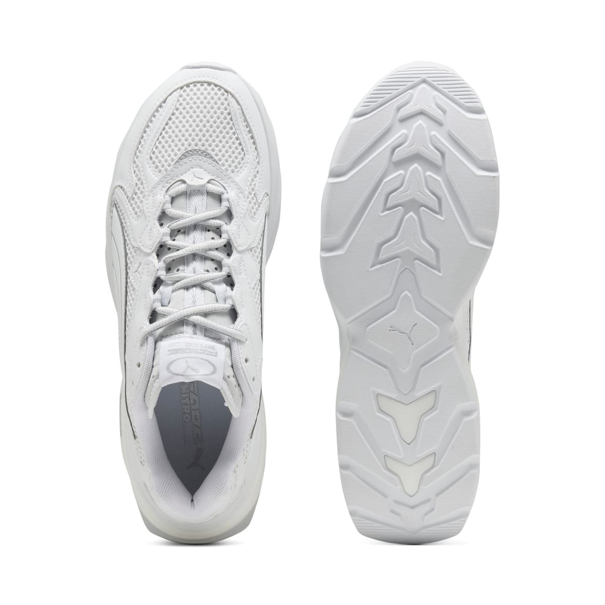 PUMA Fade sneakers uniseks, Wit/Zilver, Maat 47 thumbnail 4