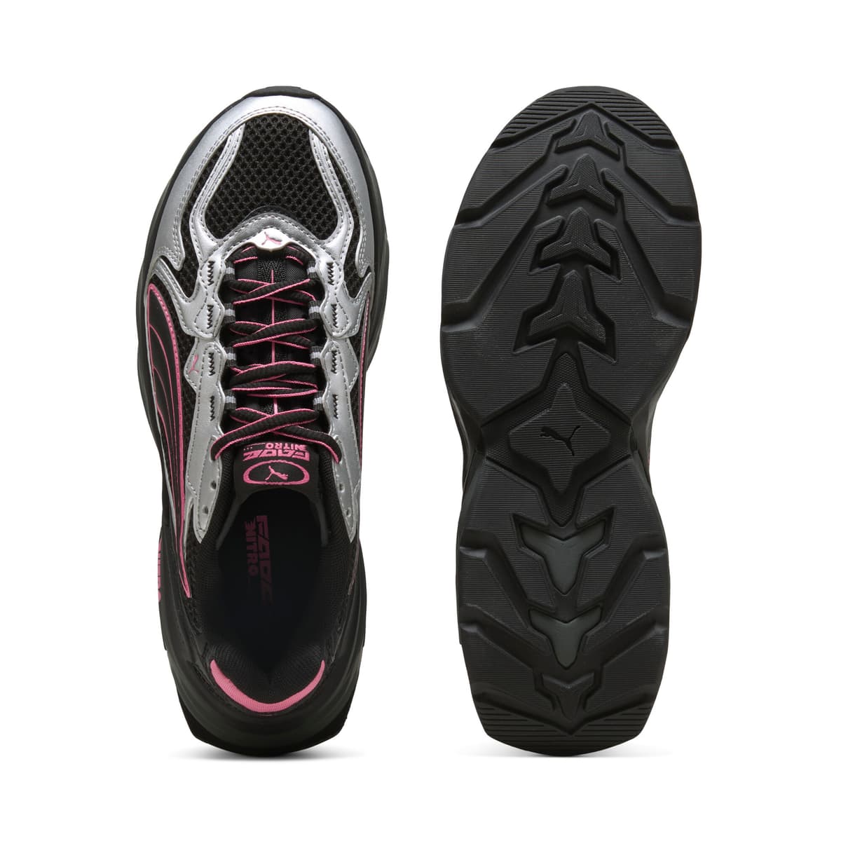 PUMA Fade sneakers uniseks, Zwart/Zilver, Maat 42,5 thumbnail 4