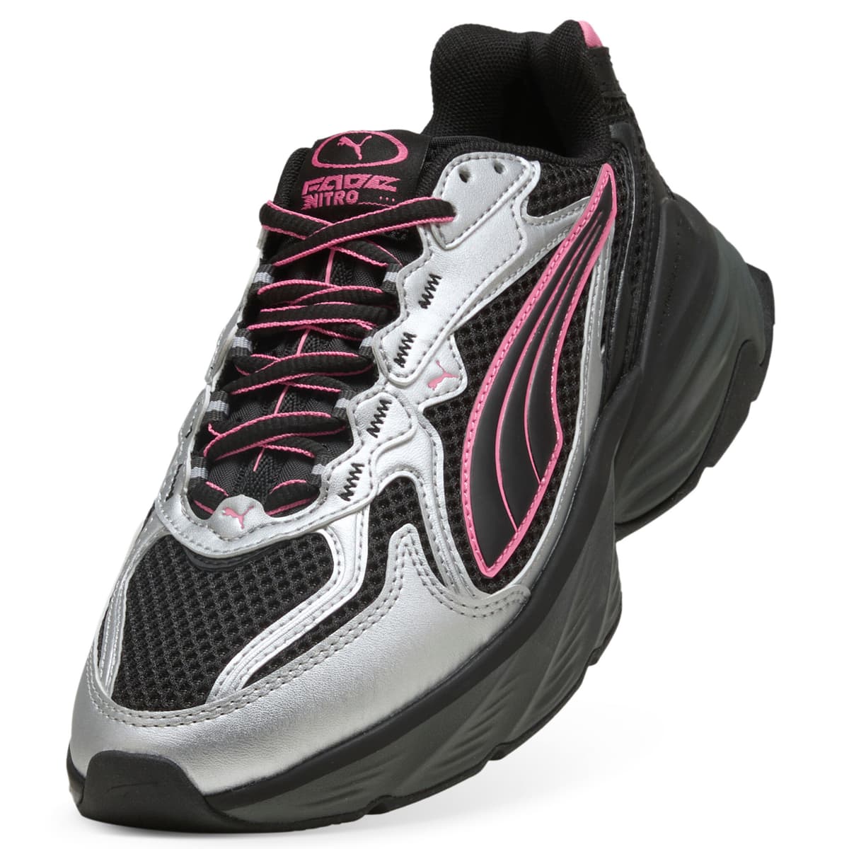 PUMA Fade sneakers uniseks, Zwart/Zilver, Maat 42,5 thumbnail 2