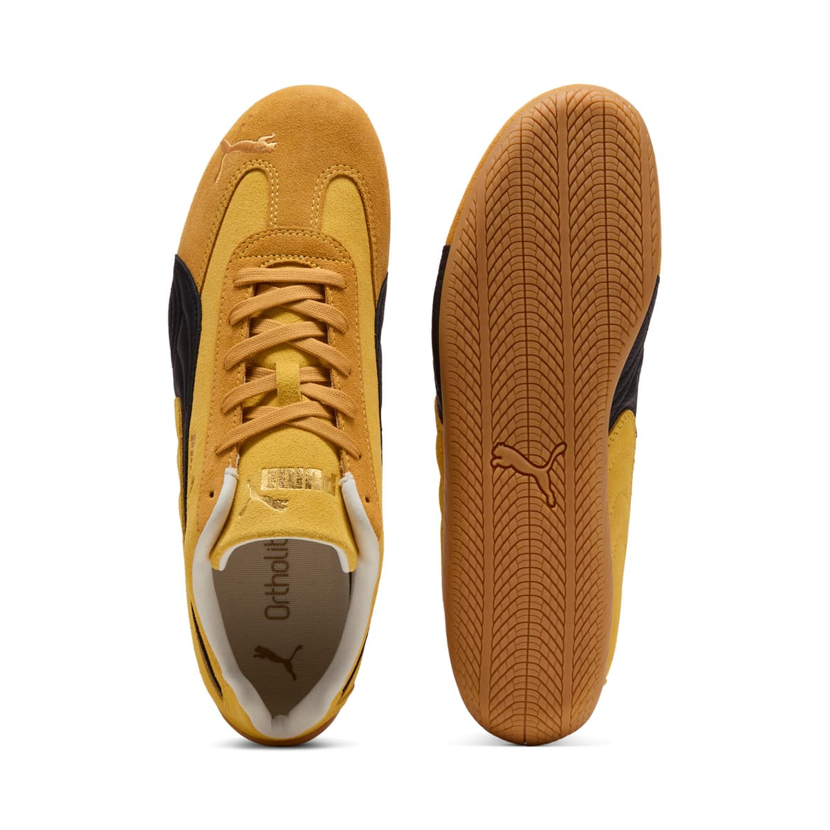 PUMA Speedcat sneakers uniseks, Zwart/Geel, Maat 48 thumbnail 4