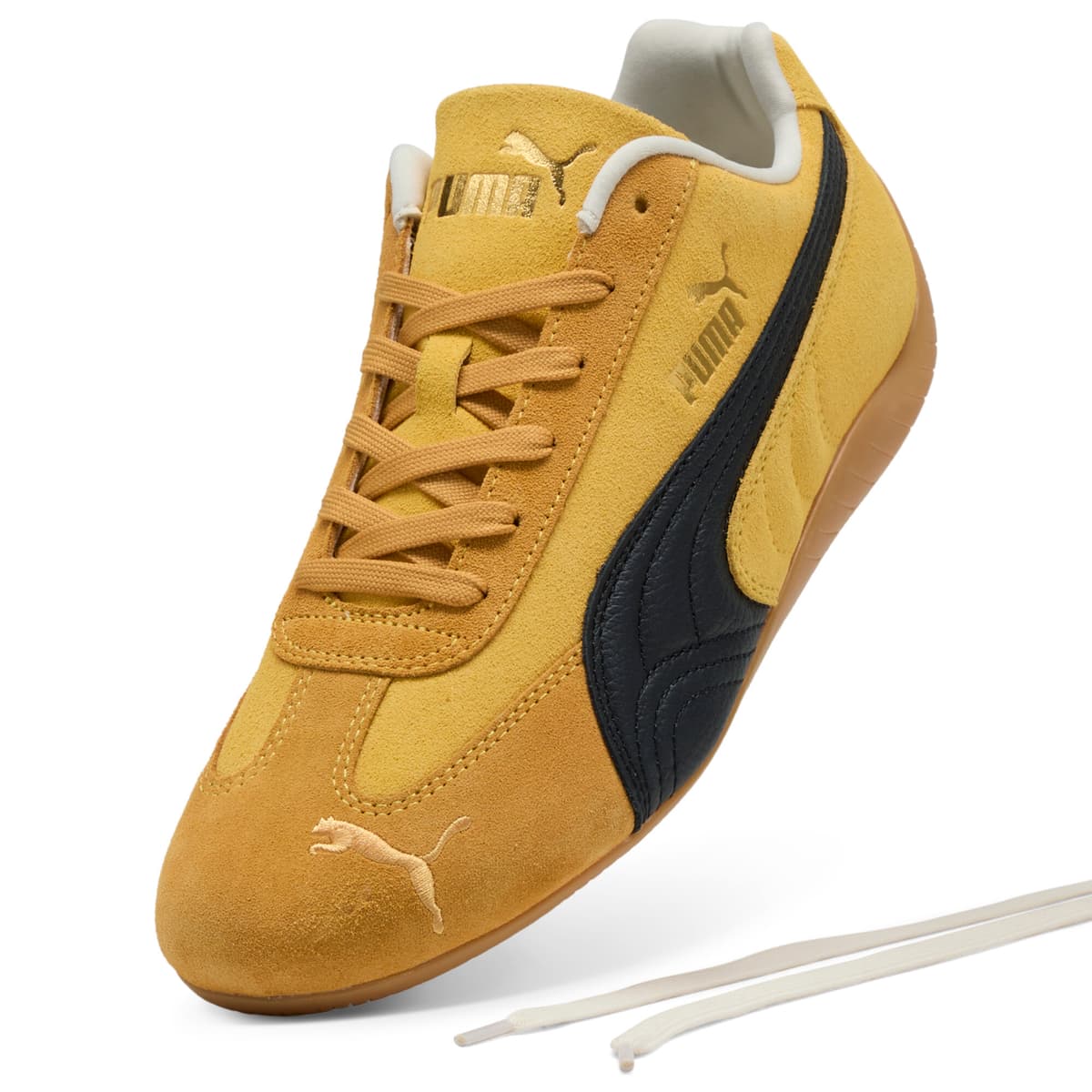 PUMA Speedcat sneakers uniseks, Zwart/Geel, Maat 48 thumbnail 2