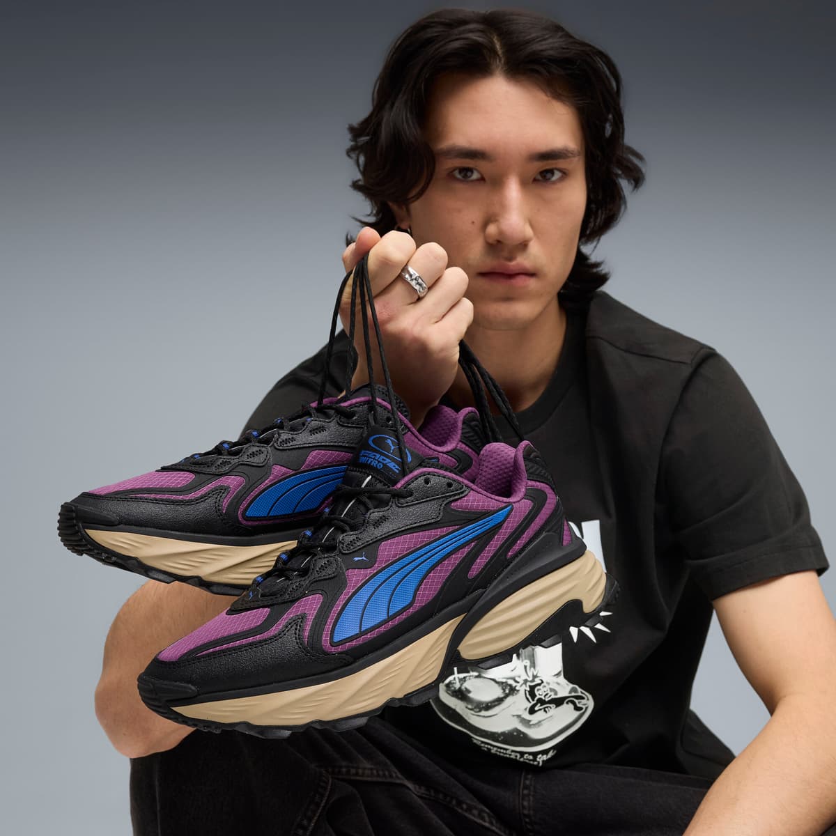 PUMA Fade Ripstop uniseks trailsneakers, Blauw/Zwart, Maat 37 thumbnail 8