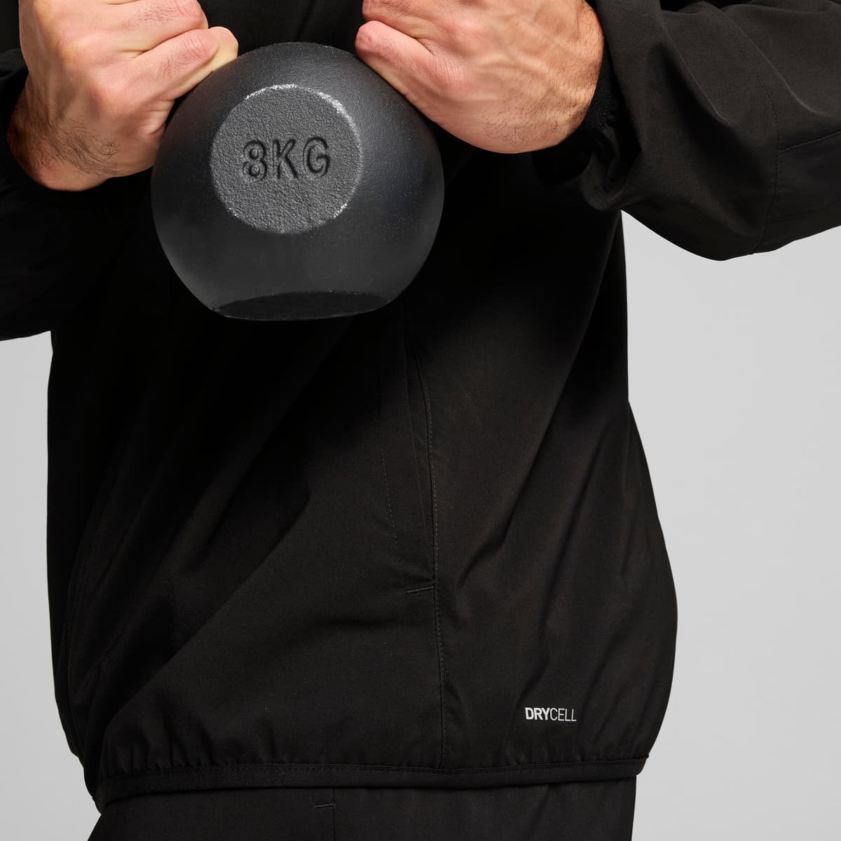 PUMA TAD TECH geweven top met volledige rits voor Heren, Zwart, Maat L thumbnail 4