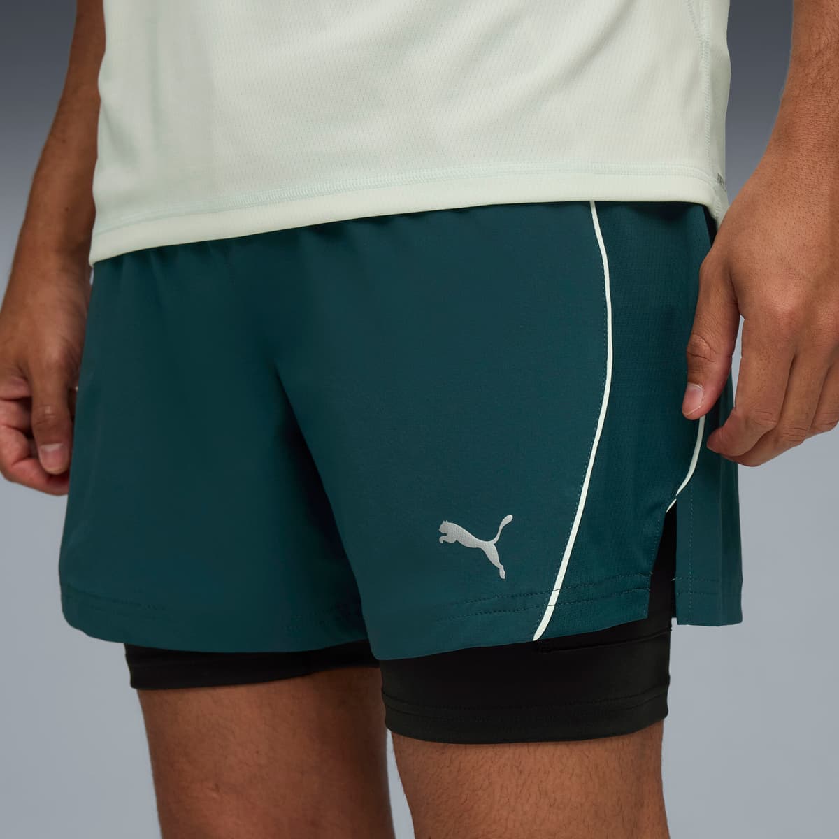 PUMA VELOCITY 2-in-1-hardloopshort voor Heren, Groen, Maat XXL thumbnail 7