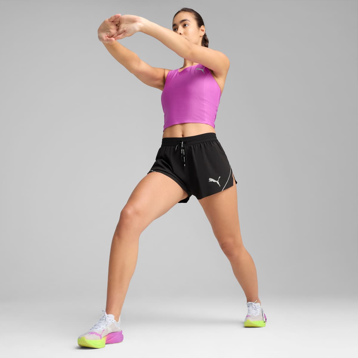 PUMA RACEDAY ULTRAWEAVE short met split voor Dames, Zwart, Maat XS thumbnail 6