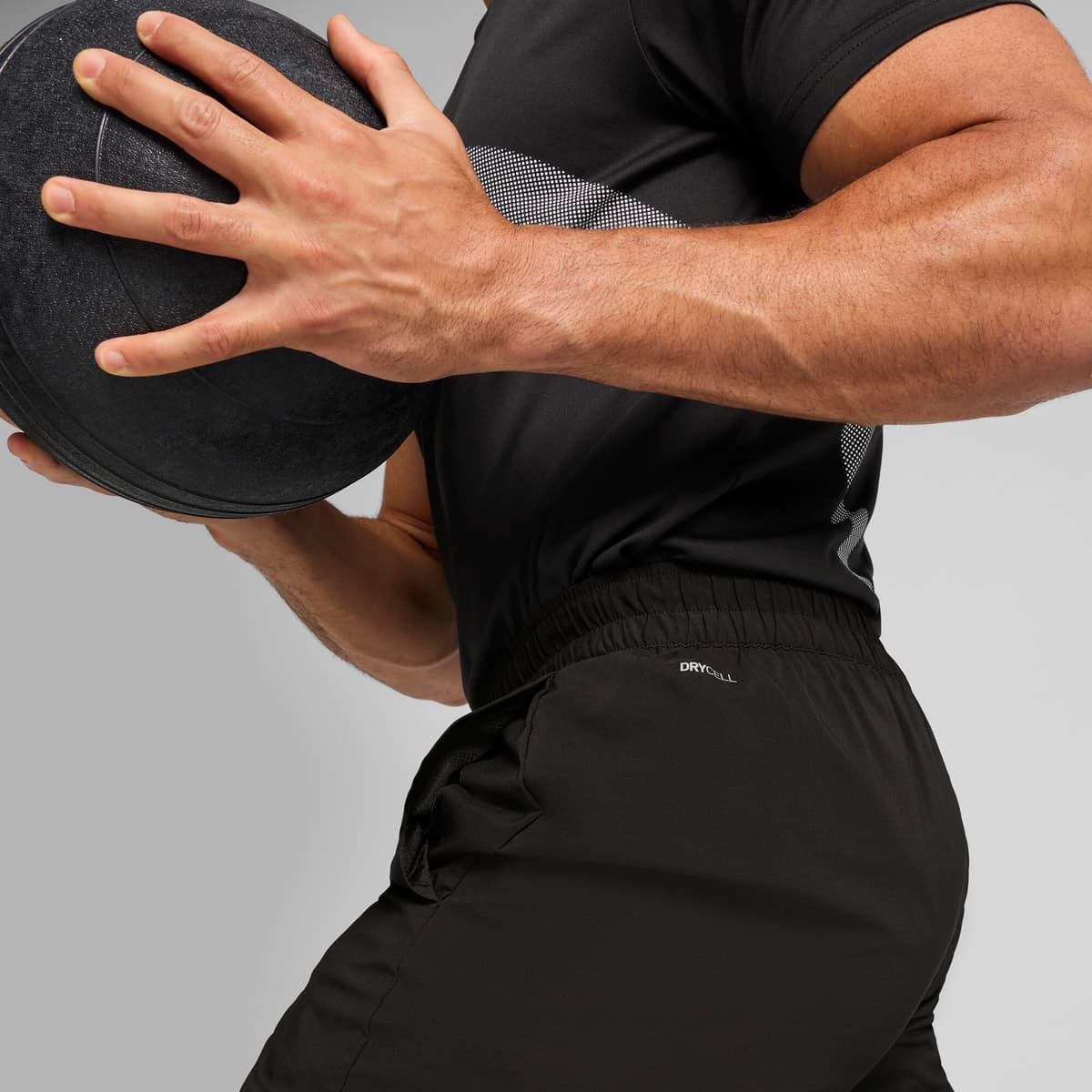 PUMA Train All Day Big Logo geweven broek voor Heren, Zwart, Maat XL thumbnail 2