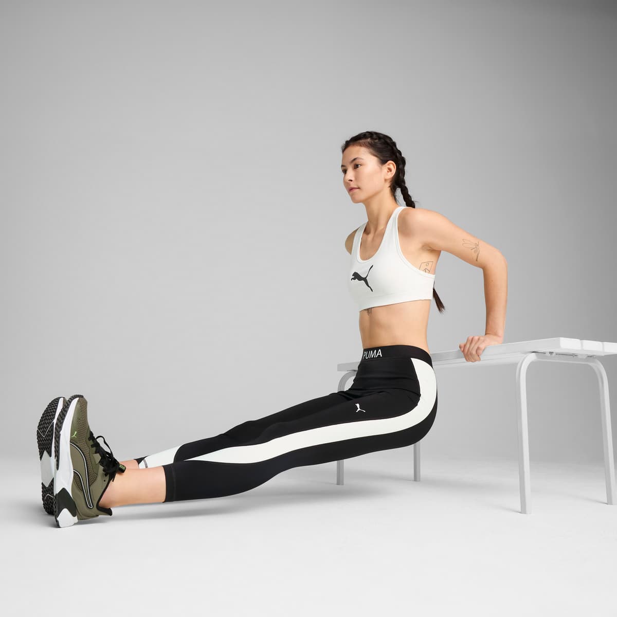 PUMA 4KEEPS beha voor Dames, Wit, Maat XS thumbnail 6