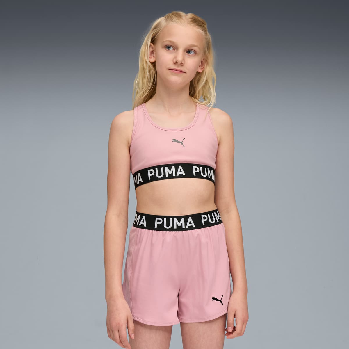 PUMA STRONG bh voor Dames, Roze, Maat 7-8Y