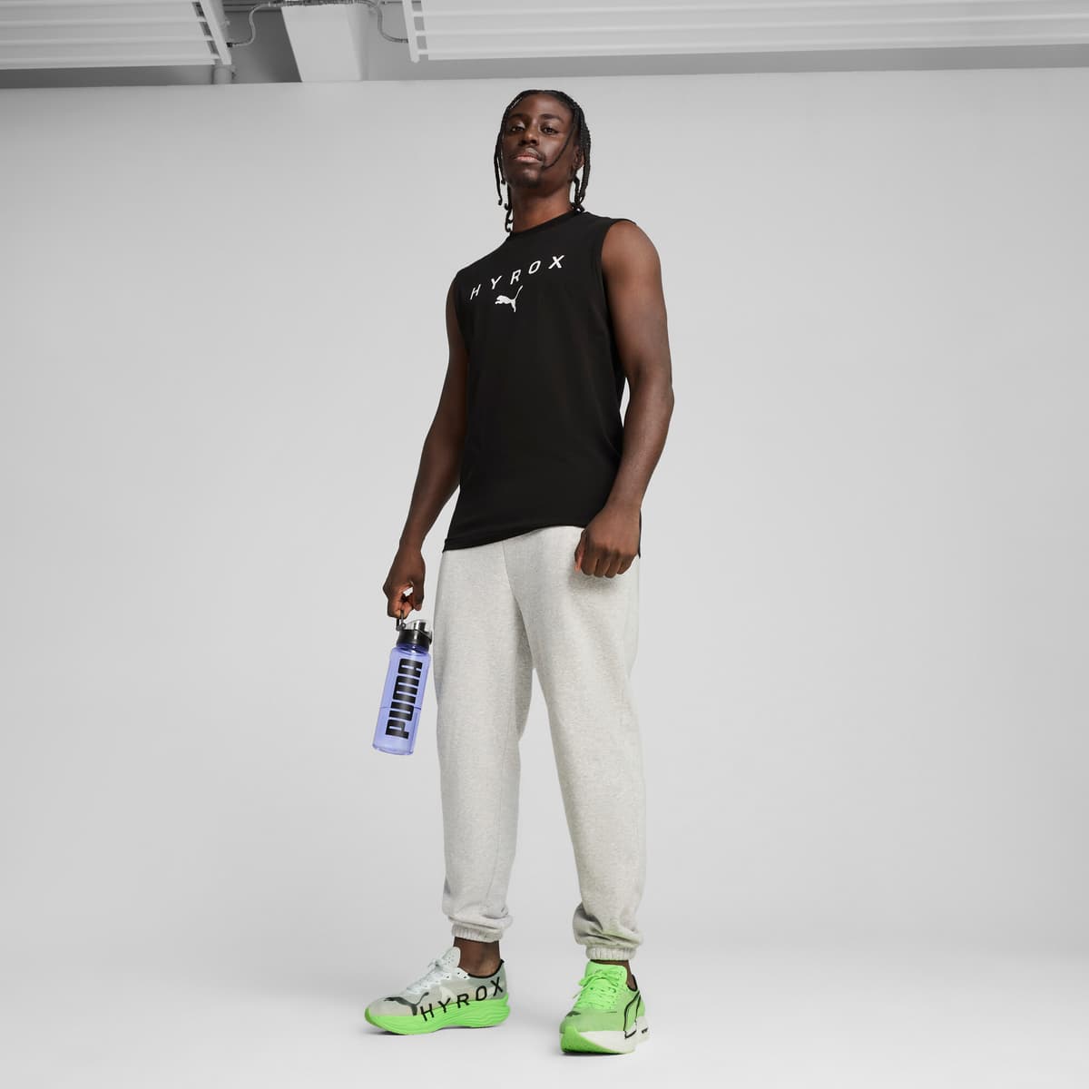 PUMA x HYROX fleece joggingbroek voor Heren, Grijs, Maat M thumbnail 6