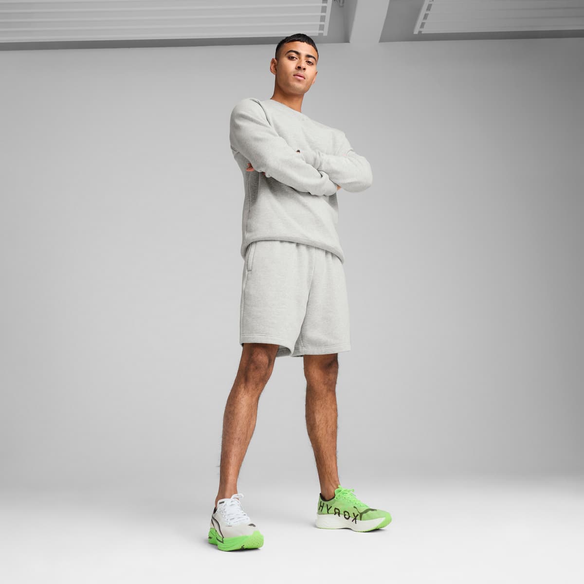 PUMA x HYROX sweatshort voor Heren, Grijs, Maat L thumbnail 4