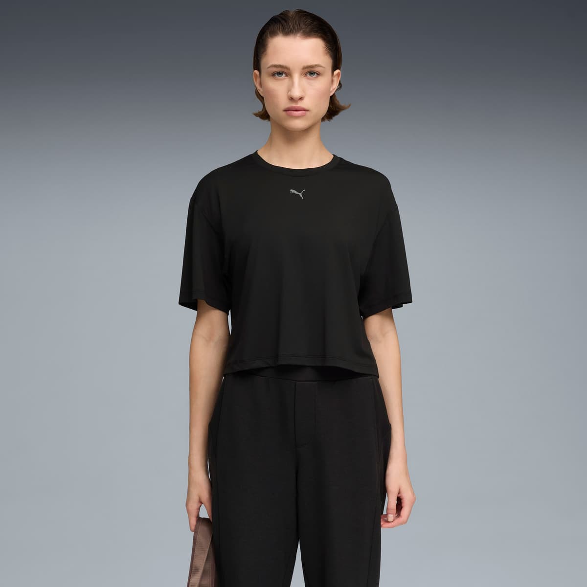 PUMA CLOUDSPUN relaxed T-shirt voor Dames, Zwart, Maat S