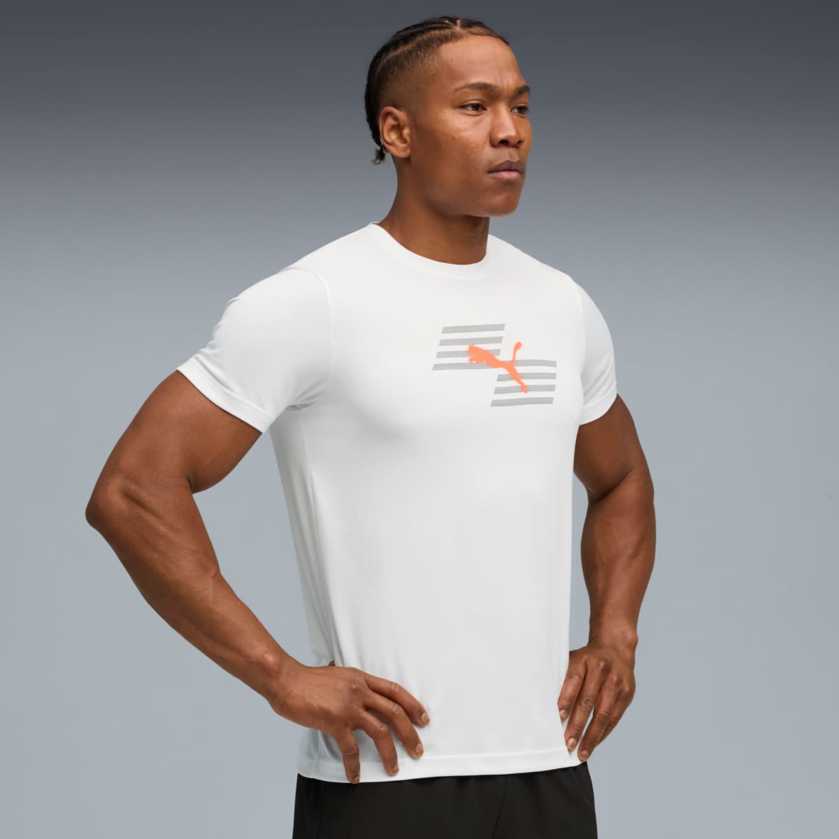 PUMA x HYROX T-shirt met print voor Heren, Wit, Maat M