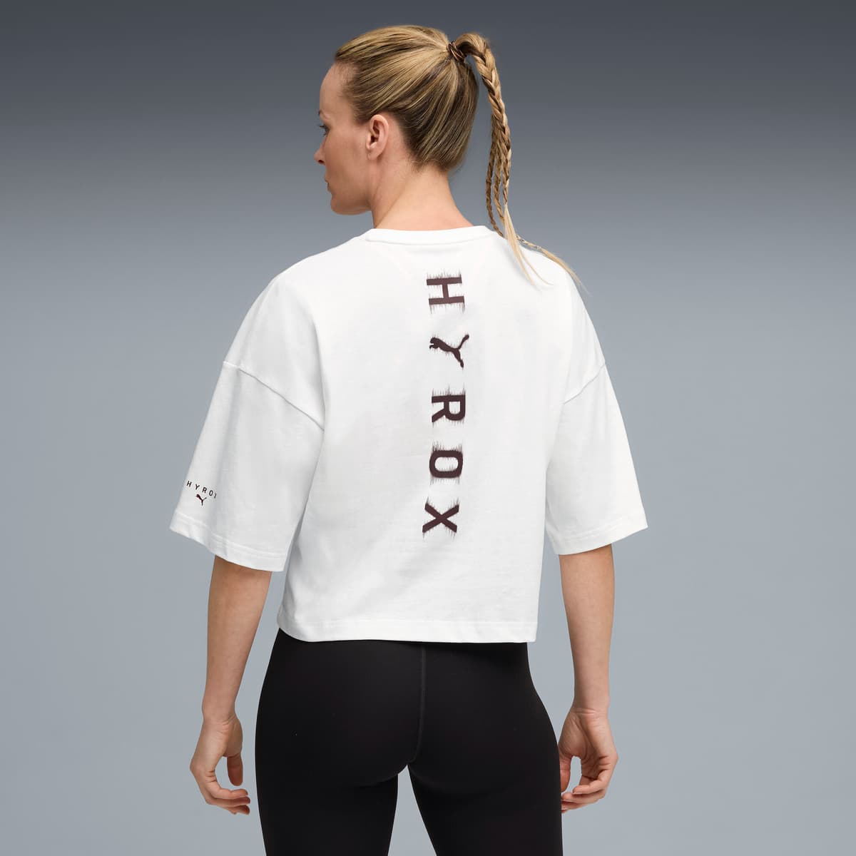 PUMA x HYROX kort Lifestyle-T-shirt voor Dames, Wit, Maat S thumbnail 5