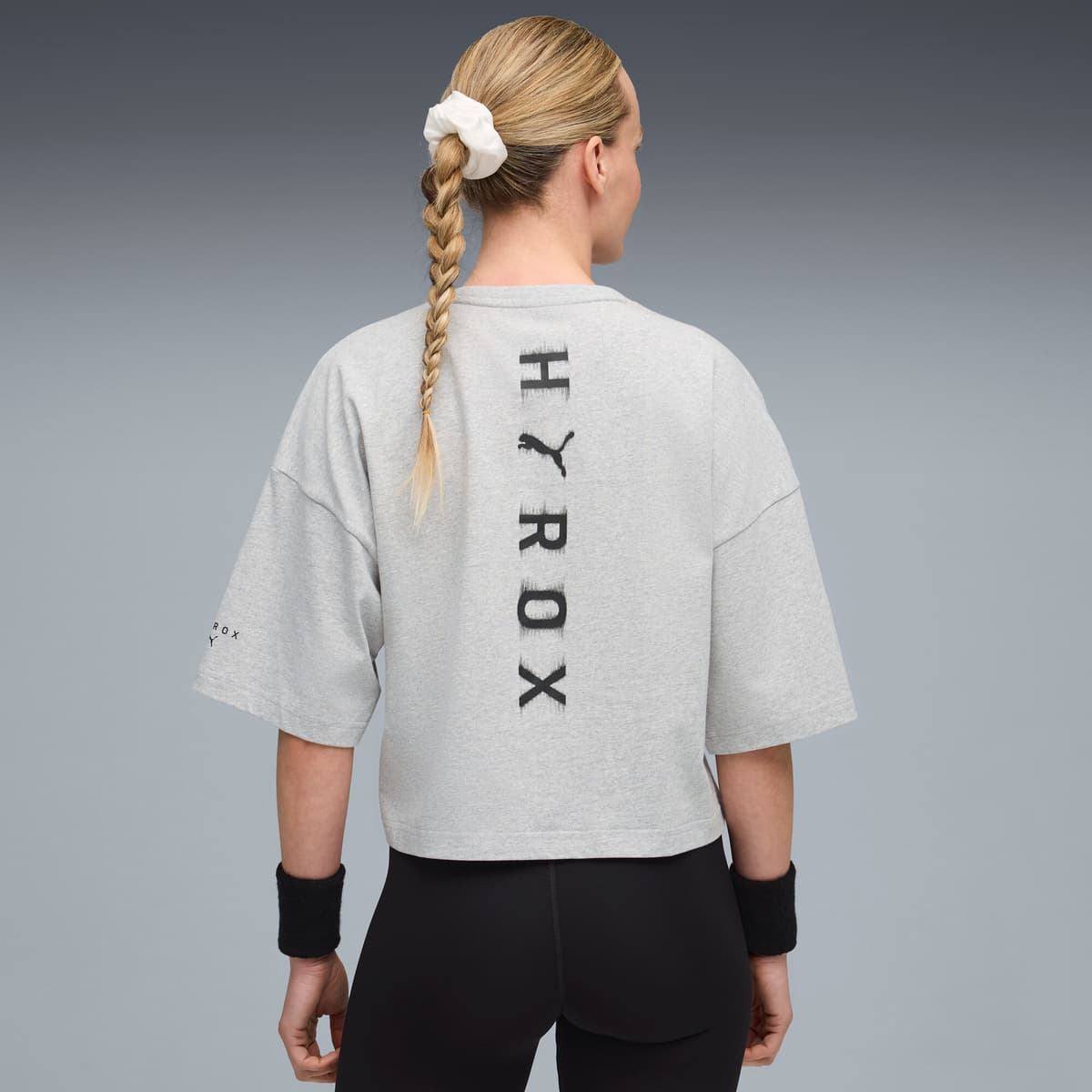 PUMA x HYROX kort Lifestyle-T-shirt voor Dames, Grijs, Maat XXS thumbnail 5