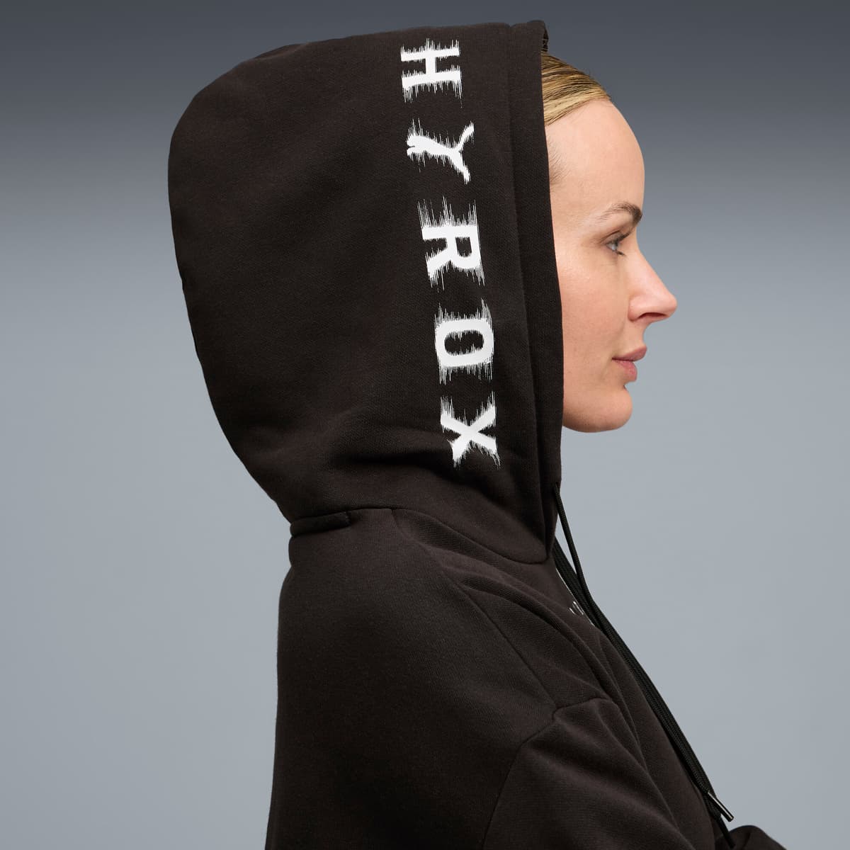 PUMA x HYROX hoodie van zware kwaliteit voor Dames, Zwart, Maat M thumbnail 7