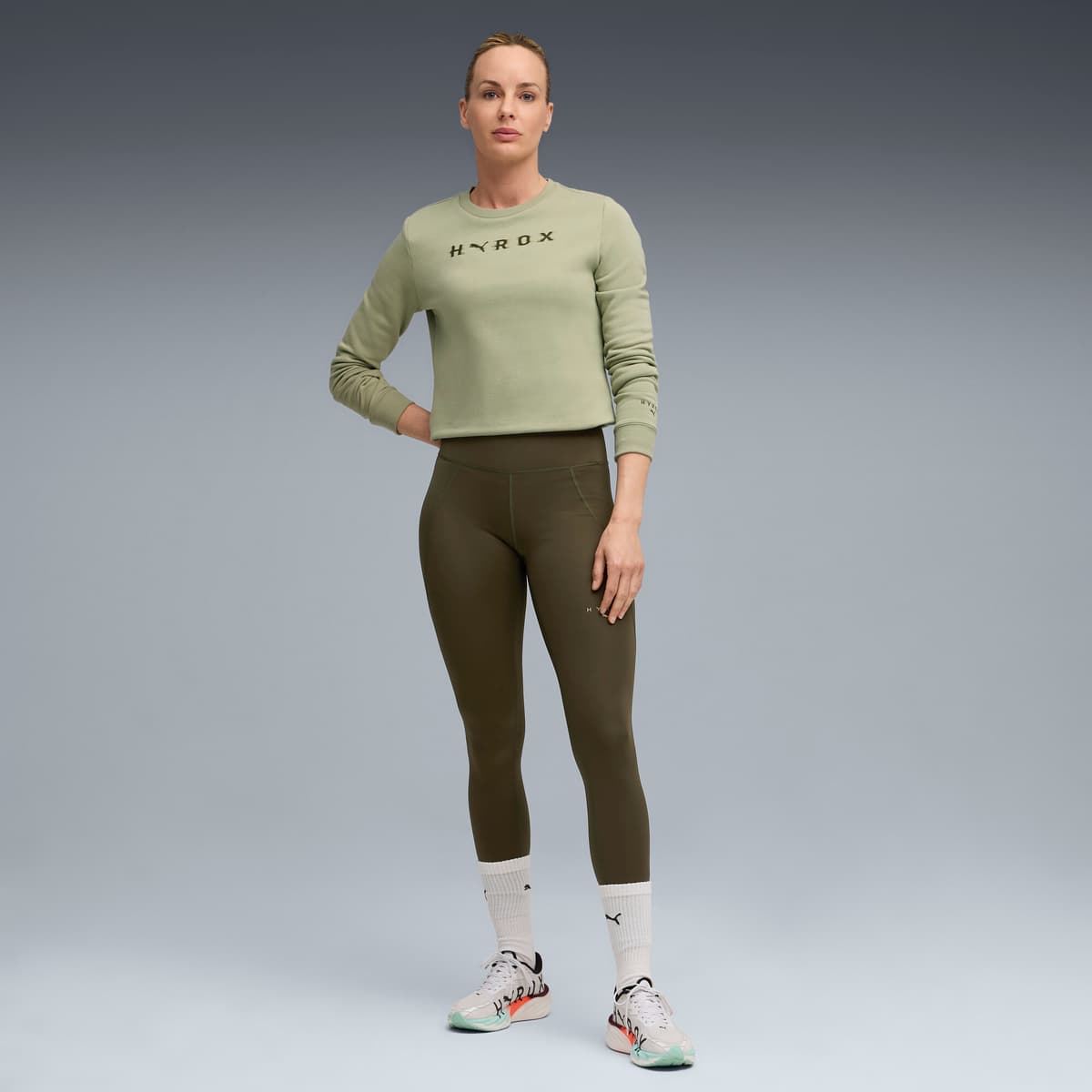 PUMA x HYROX Heavyweight top met ronde hals voor Dames, Maat XXS thumbnail 4