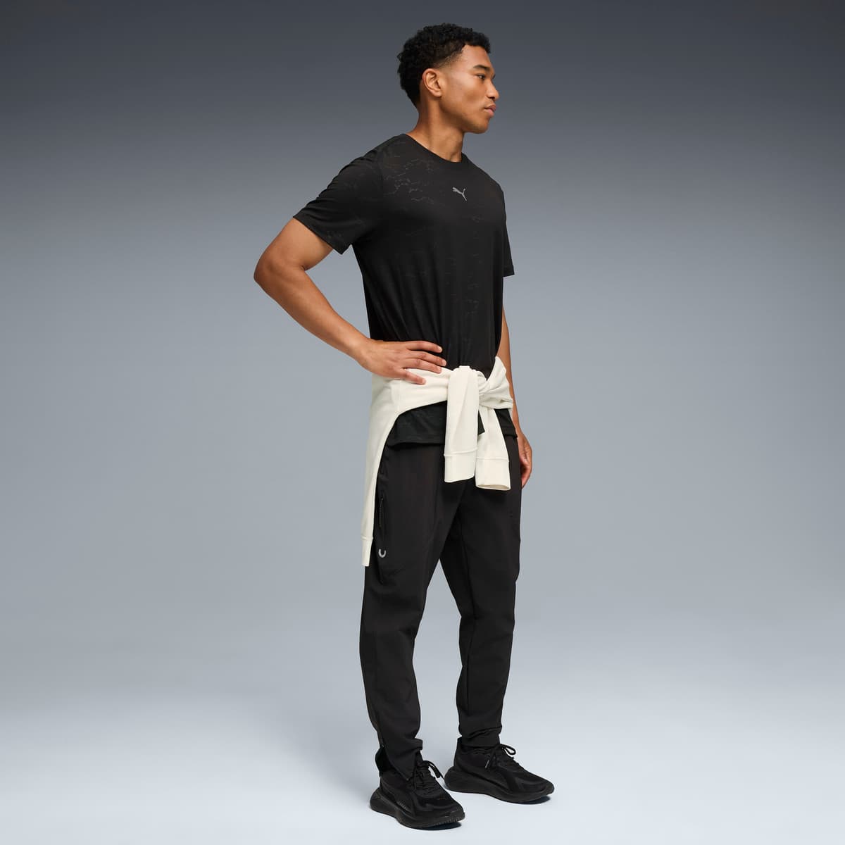 PUMA FLEX STRETCH geweven trainingsbroek voor Heren, Zwart, Maat S thumbnail 4